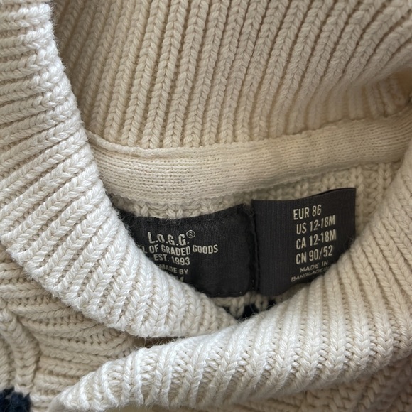 H&M pullover striped sweater 12-18 months - Picture 2 of 2